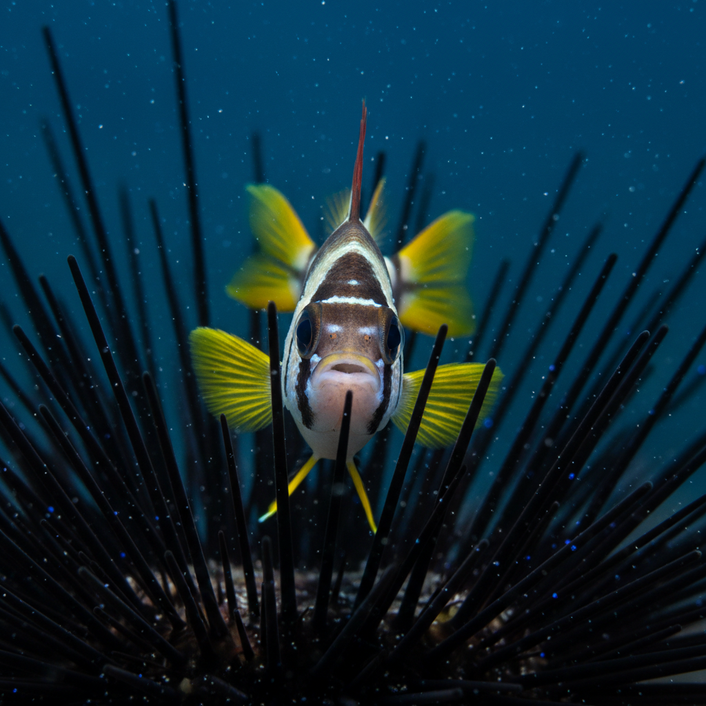 Macro Banggai cardinalfish portrait